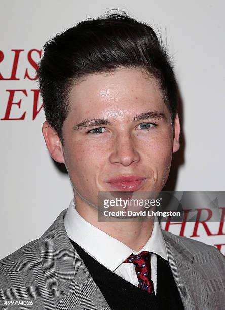 Cannon King attends the premiere of Unstuck's "Christmas Eve" at ArcLight Hollywood on December 2, 2015 in Hollywood, California.