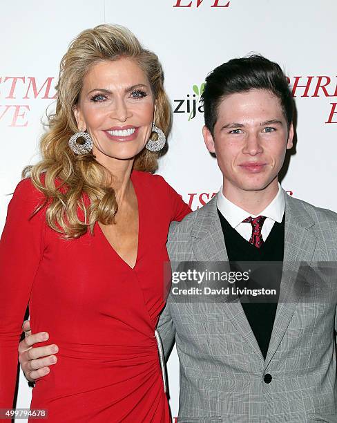 Actress Shawn King and son Cannon King attend the premiere of Unstuck's "Christmas Eve" at ArcLight Hollywood on December 2, 2015 in Hollywood,...