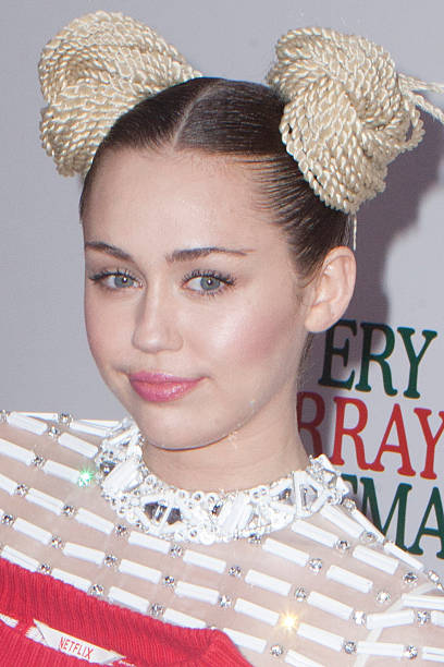 Miley Cyrus attends "A Very Murray Christmas" New York Premiere at Paris Theater on December 2, 2015 in New York City.