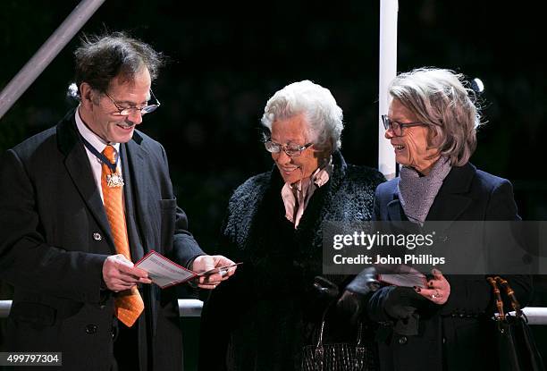 Princess Astrid Of Norway Turns On The Lights of the Trafalgar Square Christmas Tree at Trafalgar Square on December 3, 2015 in London, England.