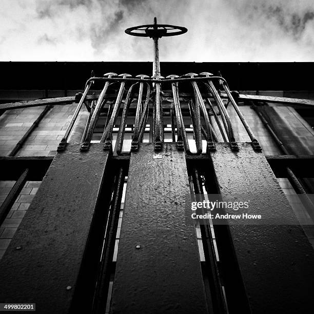 Outside railing detail at the Glasgow School of Art, the building was designed by Charles Rennie Mackintosh, and includes many great 'Art Nouveau'...