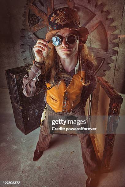 steampunk gentleman - steampunk decor stock pictures, royalty-free photos & images