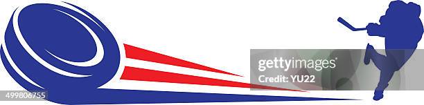 illustrations, cliparts, dessins animés et icônes de slapshot - palet de hockey