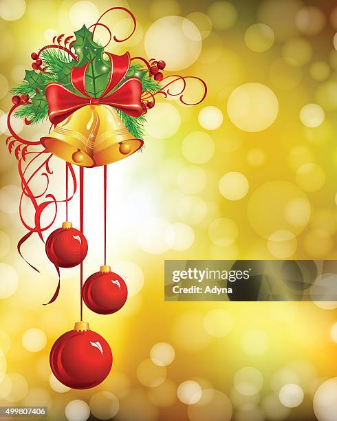 christmas bell - hanging bells stock illustrations