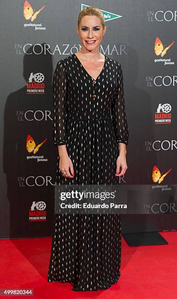 Ainhoa Arbizu attends 'En el corazon del mar' premiere at Callao cinema on December 3, 2015 in Madrid, Spain.