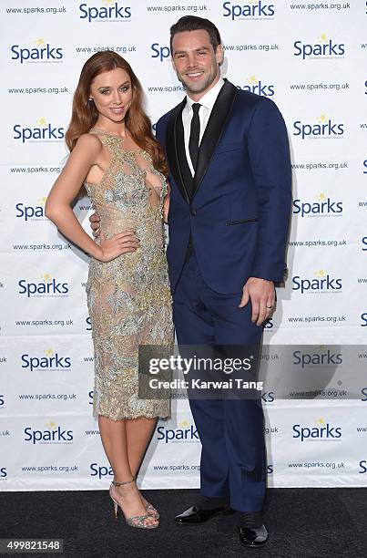 Una Foden and Ben Foden attend the Sparks Winter Ball at Old Billingsgate Market on December 3, 2015 in London, England.