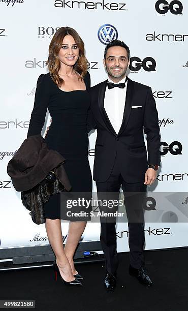 Arda Turkmen and a guest attend the GQ Men of the Year Awards on December 3, 2015 in Istanbul, Turkey.