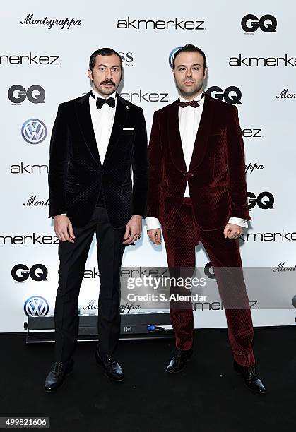 Alex Coco and Oben attend the GQ Men of the Year Awards at Four Season Bosphorus Hotel on December 3, 2015 in Istanbul, Turkey.