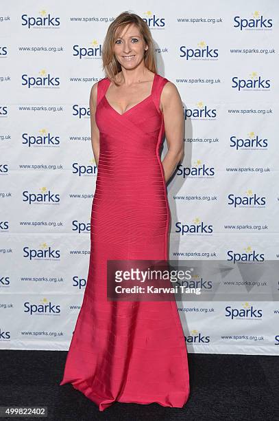 Vicky Gomersall attends the Sparks Winter Ball at Old Billingsgate Market on December 3, 2015 in London, England.