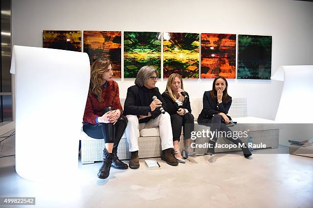 Marghertia Zanatta, Roberto Alessi, Barbara Fabbroni and Camila Raznovich attend the book presentation of 'L'AMORE FORSE' by Barbara Fabbroni on...