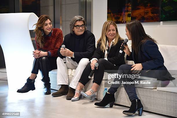 Marghertia Zanatta, Roberto Alessi, Barbara Fabbroni and Camila Raznovich attend the book presentation of 'L'AMORE FORSE' by Barbara Fabbroni on...