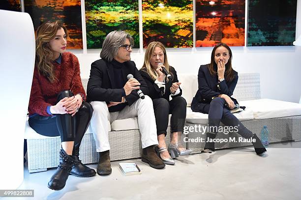 Marghertia Zanatta, Roberto Alessi, Barbara Fabbroni and Camila Raznovich attend the book presentation of 'L'AMORE FORSE' by Barbara Fabbroni on...