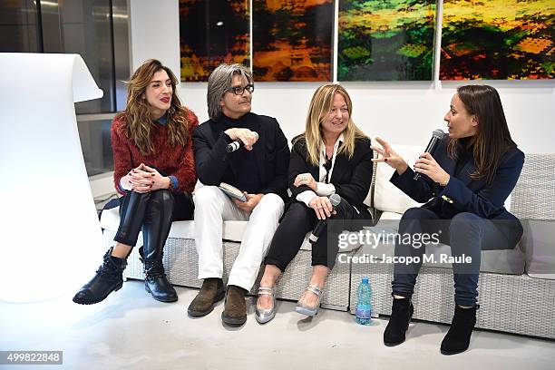 Marghertia Zanatta, Roberto Alessi, Barbara Fabbroni and Camila Raznovich attend the book presentation of 'L'AMORE FORSE' by Barbara Fabbroni on...