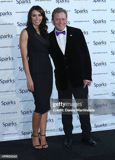 Jon Culshaw and Christine Bleakley attends the Sparks Winter Ball at Old Billingsgate Market on December 3, 2015 in London, England.