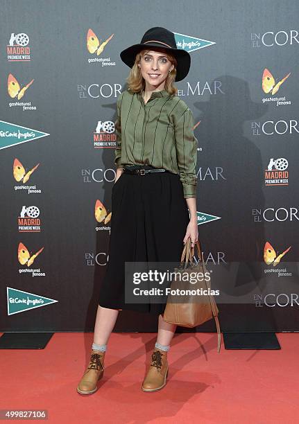 Leticia Dolera attends the 'In The Heart Of The Sea' Premiere at Callao Cinema on December 3, 2015 in Madrid, Spain.