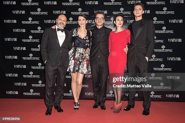 Sergio Leone, Manuela Parodi, Salvatore Palombi, Erika Urban and Andrea Lattanzi attend the showing of 'Un'altra Storia' at Teatro Vetra on December...