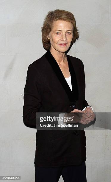 Actress Charlotte Rampling attends Sundance Selects' "45 Years" screening hosted by The Cinema Society with Lillet and NARS at Landmark Sunshine...