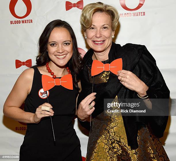 Jenna Nardell and Ambassador Deborah L. Birx attend the Blood:Water 4th Annual Red Tie Gala to help fight the HIV/AIDS crisis at The Country Music...