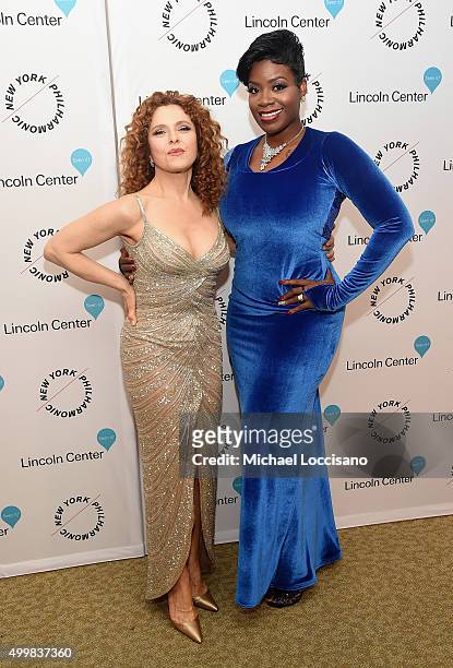 Bernadette Peters and Fantasia Barrino attend Sinatra Voice for A Century Event at David Geffen Hall on December 3, 2015 in New York City.