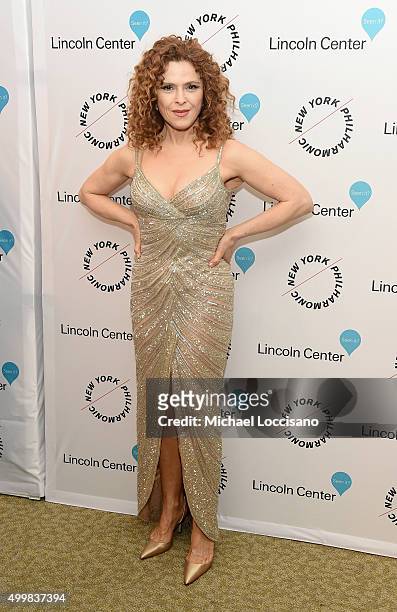 Bernadette Peters attends Sinatra Voice for A Century Event at David Geffen Hall on December 3, 2015 in New York City.