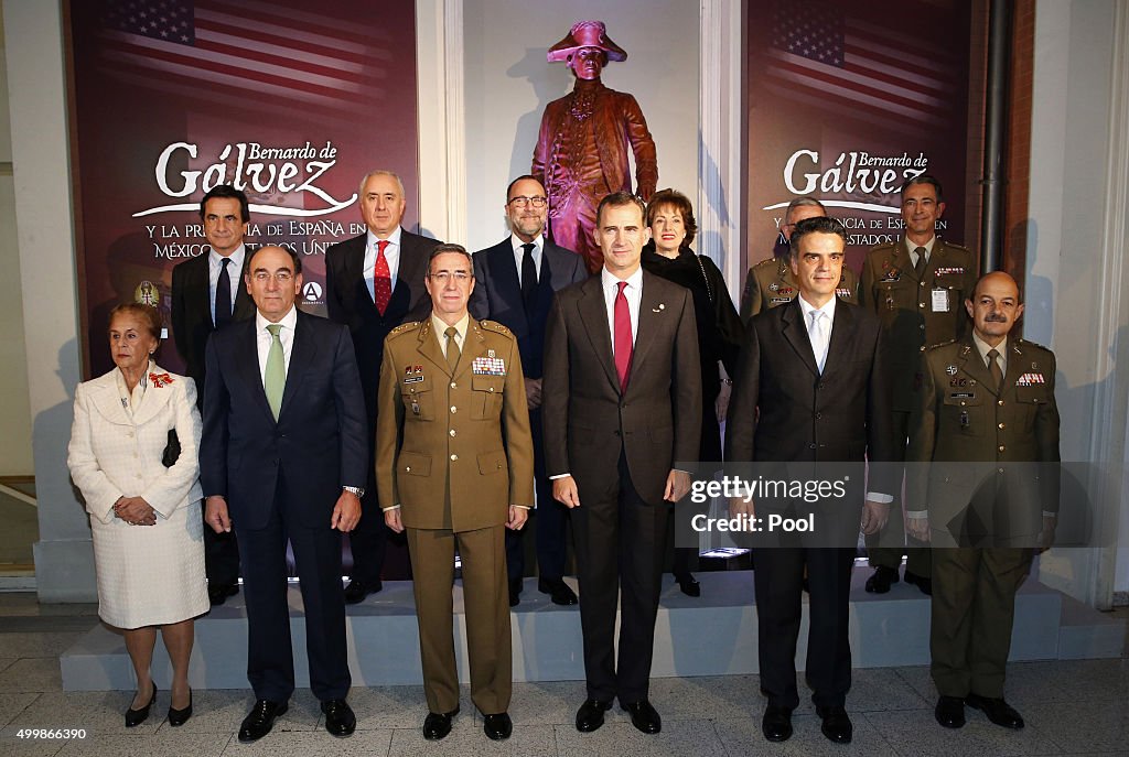 King Felipe of Spain Inaugurates An Exhibition at Casa de America