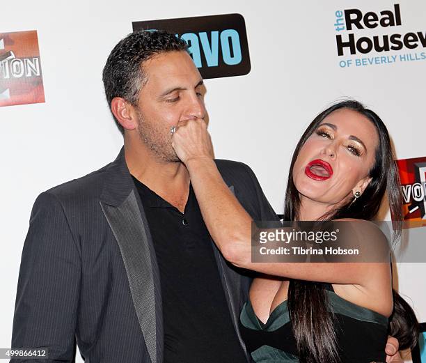 Mauricio Umansky and Kyle Richards attend the premiere party for Bravo's 'The Real Housewives Of Beverly Hills' season 6 at W Hollywood on December...