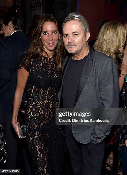 Dori Cooperman and Damien Hirst attend Aby Rosen and Samantha Boardman Host Their Annual Dinner at The Dutch W Hotel South Beach on December 3, 2015...