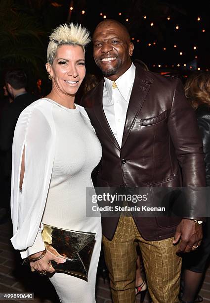 Actors Rebecca King-Crews and Terry Crews attend the GQ 20th Anniversary Men of the Year Party at Chateau Marmont on December 3, 2015 in Los Angeles,...