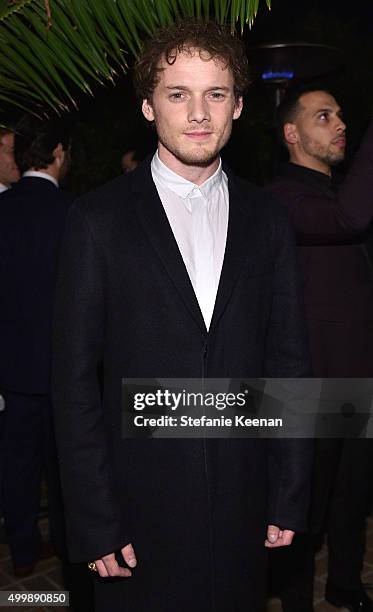 Actor Anton Yelchin attends the GQ 20th Anniversary Men of the Year Party at Chateau Marmont on December 3, 2015 in Los Angeles, California.