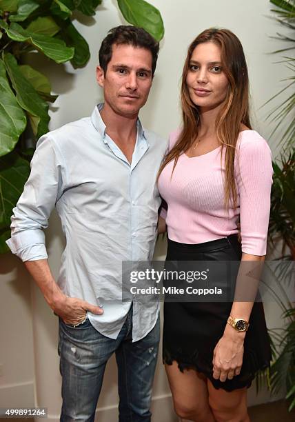 Guests attend the Raspoutine Paris Pop-Up At L'Eden By Perrier Jouet at Penthouse at the Faena Hotel Miami Beach on December 3, 2015 in Miami Beach,...