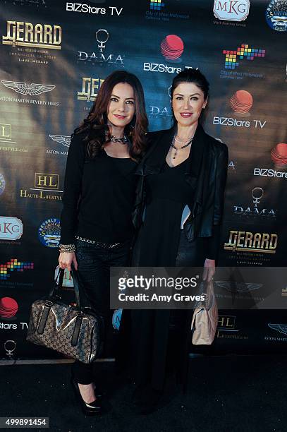 Carla Rodriguez and Luzelba Mansour attend the Project Divine from JGerard Peace Gallery, a VIP celebrity cocktail event with black Carpet and silent...
