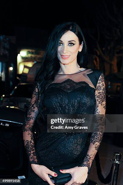 Regina Salpagarova attends the Project Divine from JGerard Peace Gallery, a VIP celebrity cocktail event with black Carpet and silent auction and...