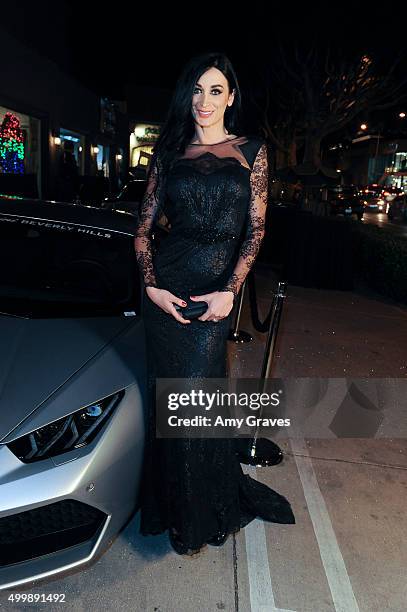 Regina Salpagarova attends the Project Divine from JGerard Peace Gallery, a VIP celebrity cocktail event with black Carpet and silent auction and...