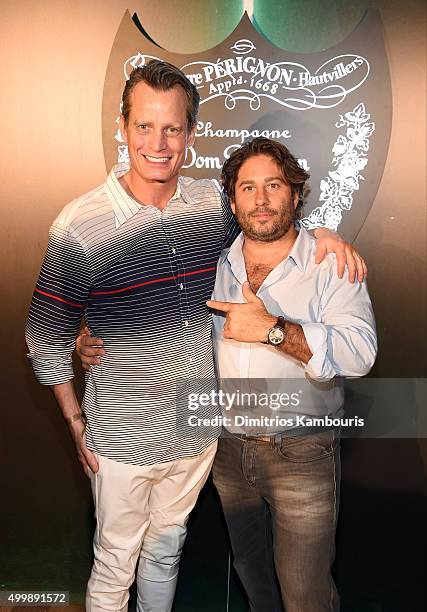 Matthew Mellon and Mike Heller attend Dom Perignon, Alex Dellal, Stavros Niarchos & Vito Schnabel host From Earth to Heart at The W Hotel South Beach...