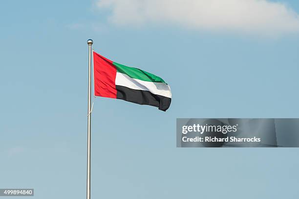 flag of the united arab emirates - emirates flag stock-fotos und bilder