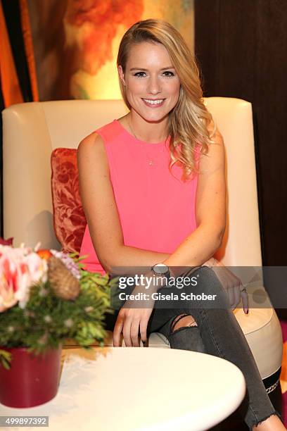 Vanessa Meisinger during the World Childhood Foundation Baking at Hotel Vier Jahreszeiten on November 30, 2015 in Munich, Germany.