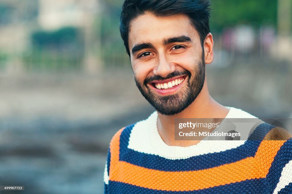 Portrait of a beautifull smiling man