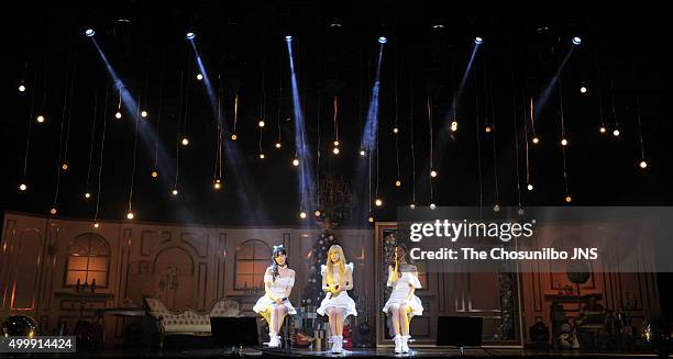 Girls' Generation-TTS perform onstage during their special album 'Dear Santa' showcase at COEX on December 3, 2015 in Seoul, South Korea.