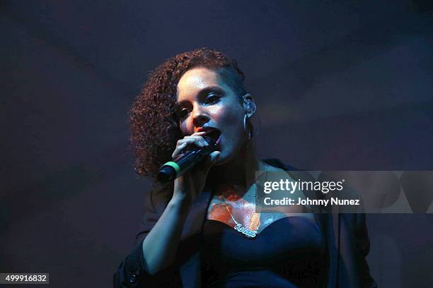 Alicia Keys performs during Day 1 of The Dean Collection X BACARDI Untameable House Party on December 3 in Miami, Florida.