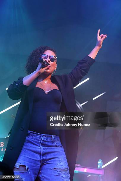 Alicia Keys performs during Day 1 of The Dean Collection X BACARDI Untameable House Party on December 3 in Miami, Florida.