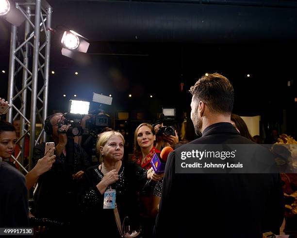 Ricky Martin attends the Global Gift Foundation Dinner at Auberge Residences & Spa sales office on December 3, 2015 in Miami, Florida.