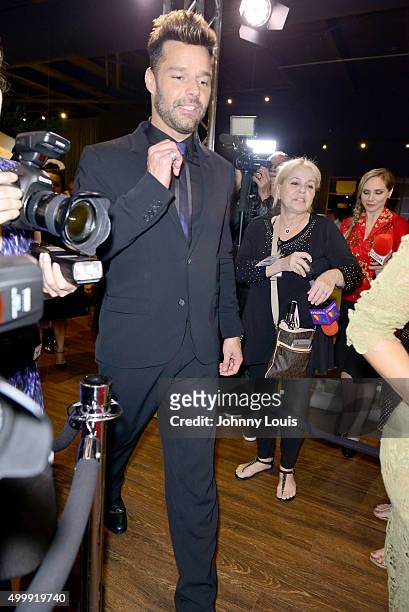 Ricky Martin attends the Global Gift Foundation Dinner at Auberge Residences & Spa sales office on December 3, 2015 in Miami, Florida.
