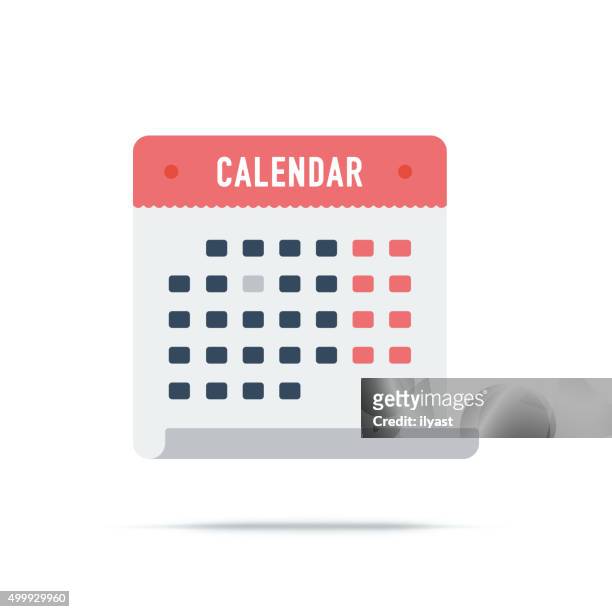 vector icon of calendar - weekend activities stock illustrations
