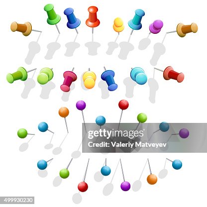 Push Pins Vector Set High-Res Vector Graphic - Getty Images