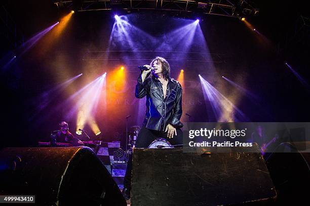 Joey Tempest of the Swedish rock band Europe pictured on stage as he performs live at Alcatraz Milan. Joey Tempest is the vocalist and main...