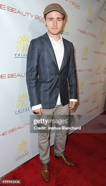 Callan McAuliffe arrives at "The Beauty Book For Brain Cancer" Edition Two Launch Party sponsored by Voices Against Brain Cancer on December 3, 2015...