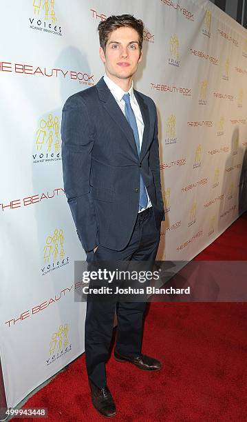 Daniel Sharman arrives at "The Beauty Book For Brain Cancer" Edition Two Launch Party sponsored by Voices Against Brain Cancer on December 3, 2015 in...