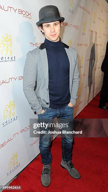 Connor Paolo arrives at "The Beauty Book For Brain Cancer" Edition Two Launch Party sponsored by Voices Against Brain Cancer on December 3, 2015 in...