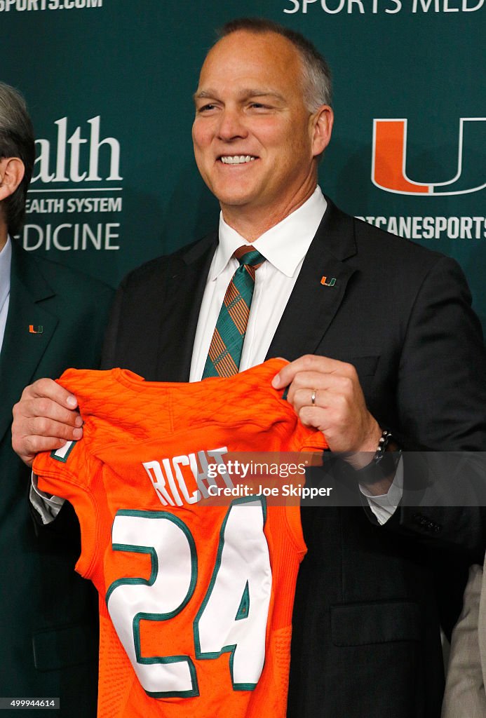 University of Miami Introduces Mark Richt