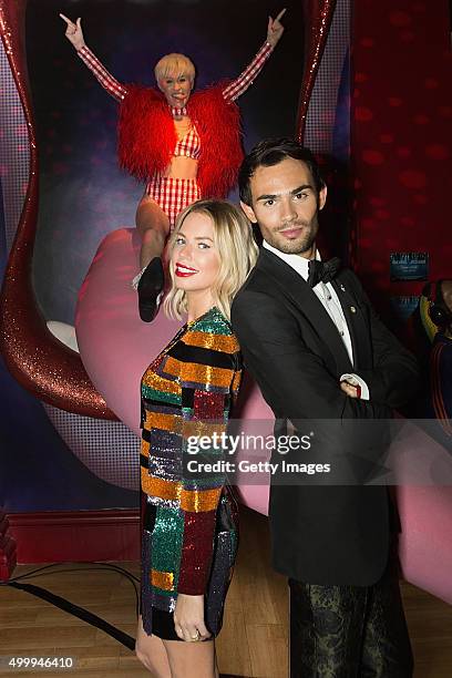 Mark-Francis Vandelli and guest attends Eastern Seasons' Gala Dinner at Madame Tussauds on November 30 2015, in London, England.